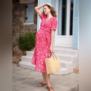 Seraphine maternity nursing wrap dress 6